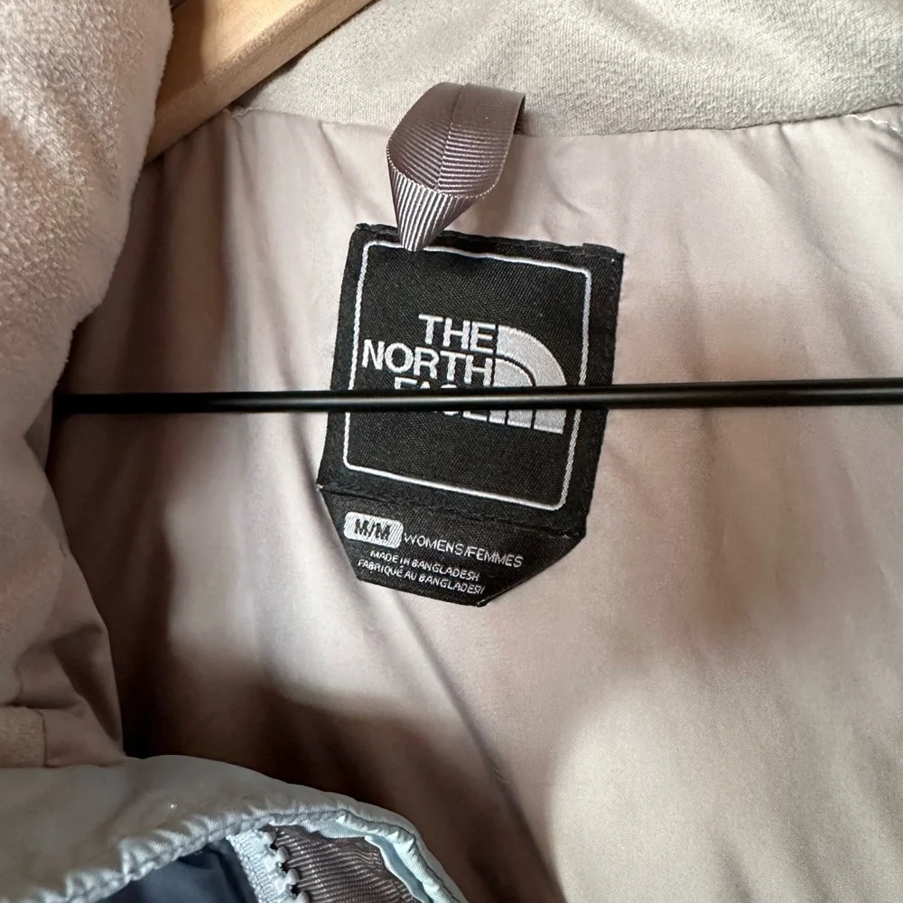North Face Blue Vintage 96 Retro Nuptse Womens Med Puffer Jacket 700 Down Coat - Picture 3 of 8
